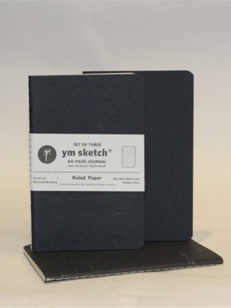 A6 Navy Lined Set of 3 Notebook Journal (1617)