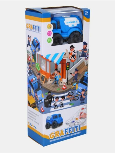 Police Graffiti Carpet Set (7077-125 )