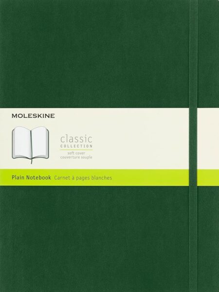 XL Plain Myrtle Green Soft Notebook