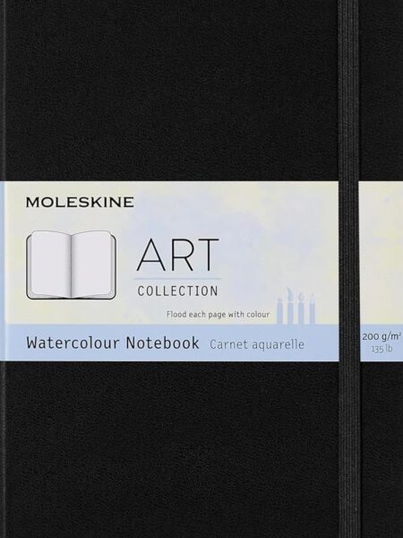 Art Watercolor Portrait Large Black