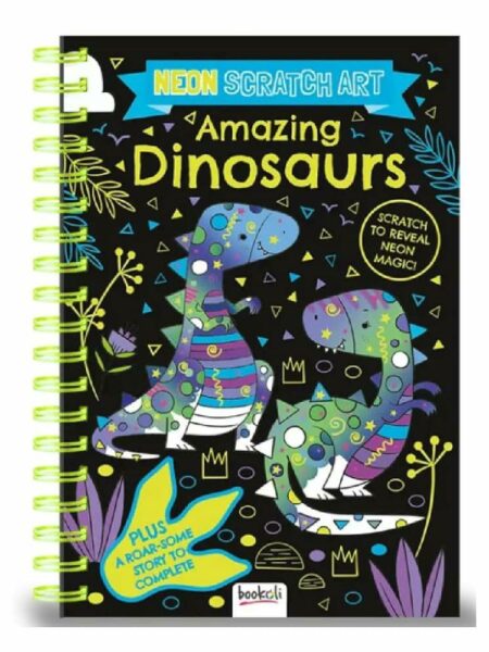 Neon Scratch Art: Amazing Dinosaurs