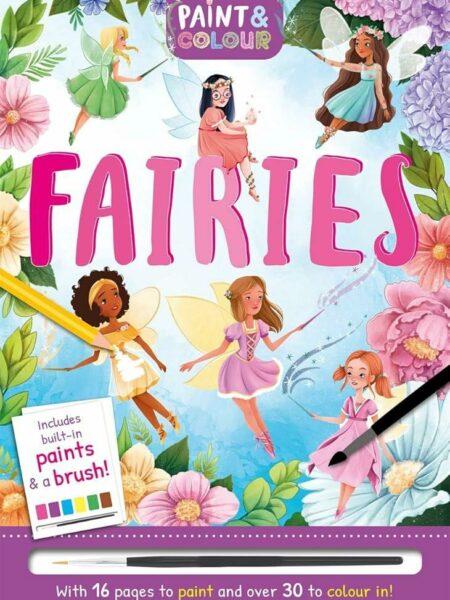 Paint & Colour: Fairies (Includes Built-in Paints and a Brus