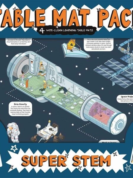Help With Homework: Table Mat Pack: Super STEM +5 (4 Wipe-Cl