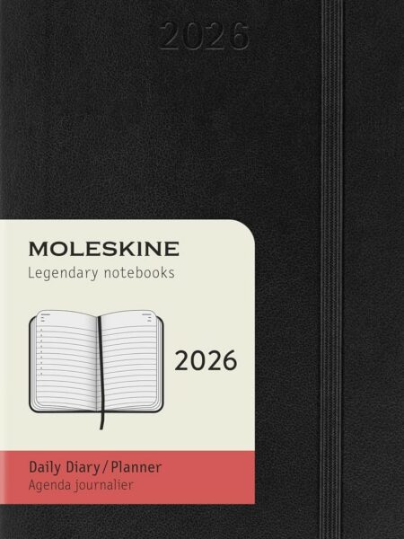 Pocket Black Soft 12M Daily Planner