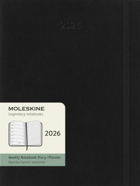 XL Black Soft 12M Weekly Planner