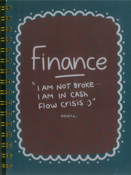 Finance A5 Hardcover Wired Notebook 100 Papers