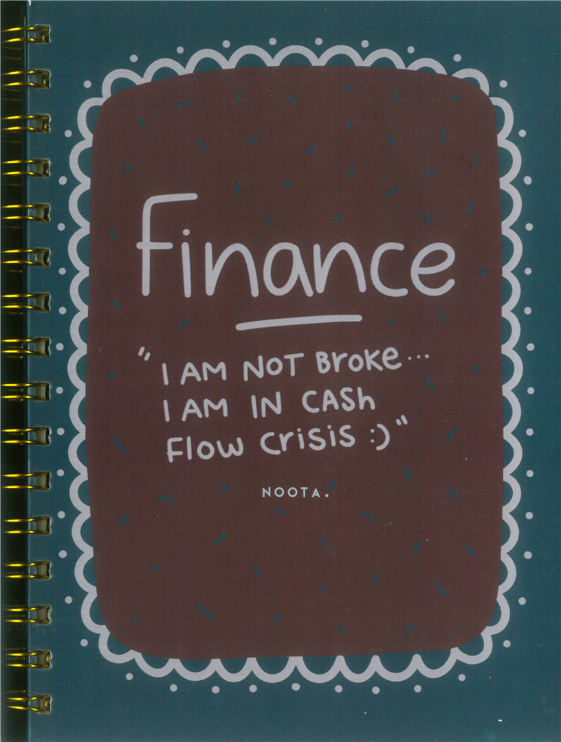 Finance A5 Hardcover Wired Notebook 100 Papers