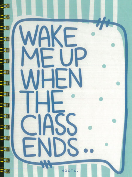 Wake Me Up A5 Hardcover Wired Notebook 100 Papers