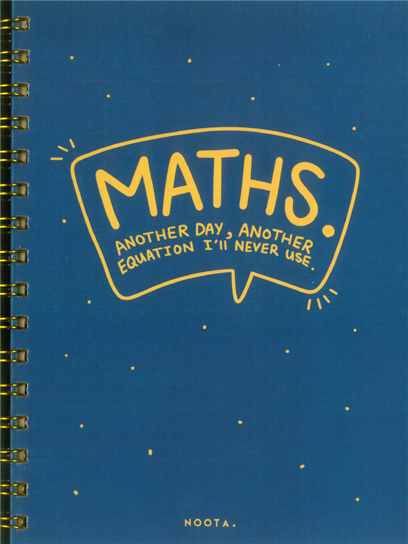 Maths A5 Hardcover Wired Notebook 100 Papers