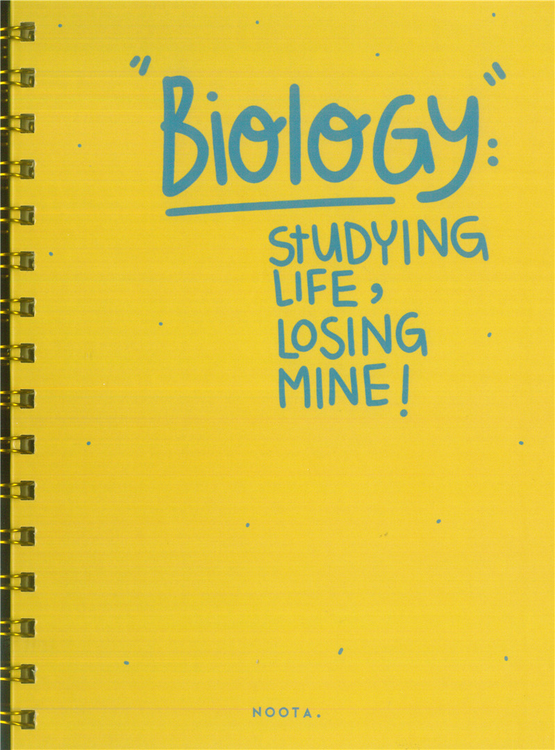 Bio Lost My Life A5 Hardcover Wired Notebook 100 Papers