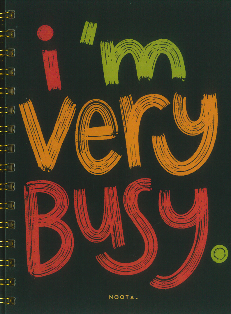 Im Very Busy A5 Hardcover Wired Notebook 100 Papers