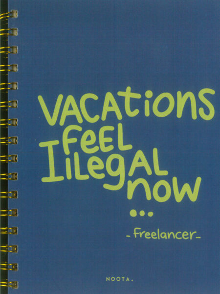 Illegal Vacations A5 Hardcover Wired Notebook 100 Papers