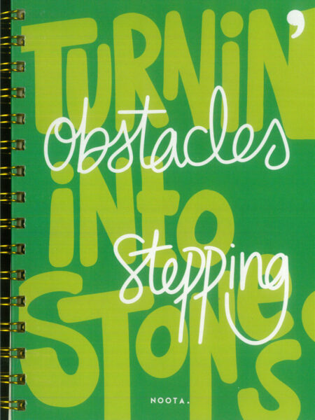 Turning Obstacles A5 Hardcover Wired Notebook 100 Papers