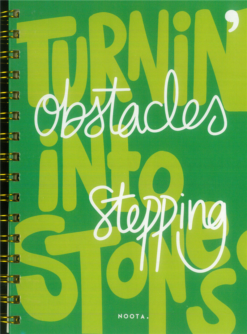 Turning Obstacles A5 Hardcover Wired Notebook 100 Papers