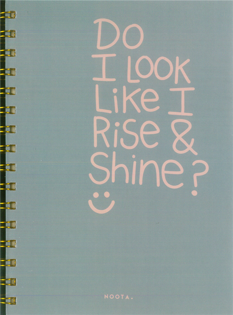 Rise And Shine A5 Hardcover Wired Notebook 100 Papers