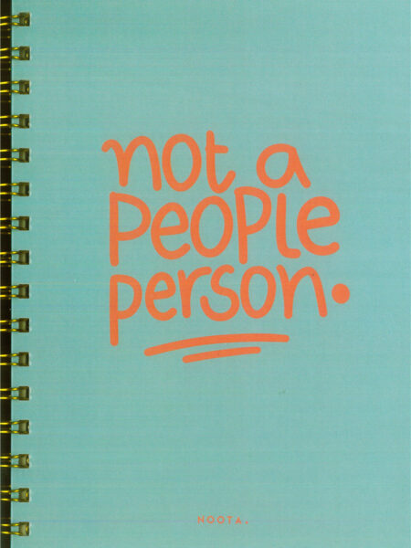 Not A People Person A5 Hardcover Wired Notebook 100 Papers