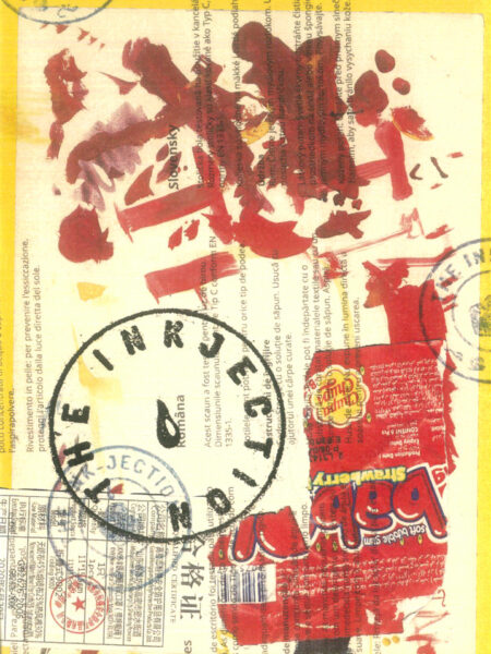 Collage Scan On Yellow A5 Sketchbook